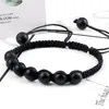 Perlé Brins De Mode Corde Noire Tressé Bracelet 8 MM Naturel Lave Mat Pierre Perles Bracelets Hommes À La Main Bracelets Bijoux Cadeau Pour Ami