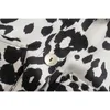 Robe de chemise léopard décontractée femme à lacets de ceinture mini femelle à manches longues Blouses 210421