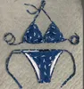 Trendy Letters Chain Bikinis Swimwear Bikinis Sexy Split Halter Spa piscine da bagno Abitudini estate suoni da bagno suoni da bagno da bagno