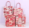 Grote Kerstfeest Gift Kraft Papieren Tassen Creatieve Rood Leuke Cartoon Xmas Verpakking Tas Festival Geschenken Verpakking-Bag SN3043