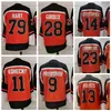 2021 Jerseys de hockey retro inverso 11 Travis Konecny 9 Ivan Provorov 13 Kevin Hayes 14 Sean Couturier 79 Carter Hart 89 Cam Atkinson 94 Ryan