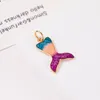 Fits Pandora Bracelets 30pcs Colourful Mermaid Pendant Charms Beads Silver Charms Bead For Wholesale Diy European Necklace Jewelry Accessories Xmas