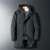 Nouveau épais vers le bas Parka manteau surdimensionné 6XL 7XL 8XL marque garder au chaud hiver hommes noir bleu rouge rembourré veste 211129