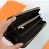 New 2022 Top Quality Designer Wallets zippy for Women and Mens 100% Long Leather Handbags Purse Credit Card holder Banknote Check Storage Area bag by ups