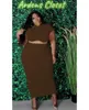 NYA 3XL 4XL 5XL SUMMER PLUS STORLEK KLÄNNING SETS Kort ärm T -skjorta Crop Tops+kjol Tvådelat Set Solid Color Dresses Suits Causal 2 PCS Clothing DHL Ship 4883