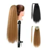 합성 가발 야키 스트레이트 포니 테일 22quot Long Wrap Drawstring Kinky Clip in Pony Tail Afro Puff6842989