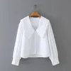 white smock blouse