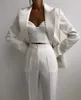 セクシーな女性のスーツカスタムメイドファッションエレガントなピークラペルブレザー2個（ジャケット+パンツ）スマートカジュアルデイリーウェア211019