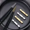 Chopsticks 1 Par Japansk Alloy Non-Slip Sushi Sticks Kinesisk present Reusable Porslin Dinning Chop Stick