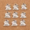 Bunny Rabbit Easter Charms Pendants 100pcslot Silver Silver 132x143mm المجوهرات DIY L498 أزياء المجوهرات ZHL24761954995