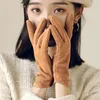 Пять пальцев перчаток женщины 039s Зимний элегантный теплый сенсорный экран. Загрязненный велосипед