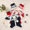 Ma&Baby 0-18m born Infant Baby Girls Boys Christmas Costumes Knitted Long Sleeve Deer Romper Jumpsuit Warm Xmas Clothes DD43 211101