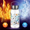 1000ml Moda Graffiti Bottiglia d'acqua in vetro Sport per adulti Grande capacità Trasparente Space Cup Bottiglie filtranti portatili