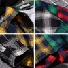 Hip hop Streetwear hommes Patchwork Punk décontracté chemise à carreaux hommes à manches longues blouse haute qualité lâche printemps automne 5XL 210603