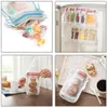 new Food Storage Bags Mason Jar Shape Reusable Snacks Cookie condiment Zipper Seal Leak-proof Organizer Plastic for Travel EWE7277