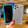 Armor Cases Shockproof Cover PC Frame Colorful Reticulate TPU Back Hybrid 2in1 Anti Slip For iphone12 Mini PRO PROMAX 11 11pro 11promax X XSMAX SE 8 7 8P