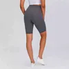 Shinbene Super High Rise Buttery-Soft Yoga Workout Biker Shorts Women Naked-Feel Four-Way Stretchy Gym Fitness Sport Long Shorts H1221