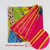 90cm Indian Feather100% Twill Silk Scarf Mulheres xales de marca Design Quadrado Lenços Luxo Foulard Rolled Hem Hijab Scarf Q0828
