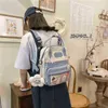 여성 한국어 스타일 귀여운 배낭 방수 나일론 소형 어깨 가방 10 대 소녀 schoolbags 꽃 여행 배낭 202211