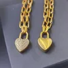 Neue Produkte goldplatte Halsketten und Armband für Frauen Herzarmbänder Mode Charm Halskette Kette Schmuck Schmuck