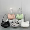 حقيبة أزياء بالجملة فاخرة 2021 New Cleo White Hobo Underarm Leather Leather Advanced Advanced Counter Halfal Halfal Moon