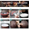 USB Electric Air Humidifier Mini Wood Grain Aroma Diffuser Essential Oil Aromatherapy Cool Mist Maker With LED Use For Home 210709