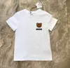 Kindermode T-shirts Korte Mouw Tees Tops Jongens Meisjes Kinderen Casual Brief Borduurwerk met Bear Pattern T-shirts Trui