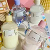 630ml kawaii urso garrafa de água bonito mini balde garrafas de plástico esporte ao ar livre garrafas de água potável grande capacidade de grande capacidade Y0910