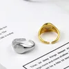 Band Rings 925 Sterling Silver Signet For Women Men Around Gold Geometric Party Jewelry Gifts J0707