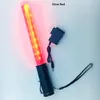 36CM Red Blue Rechargeable Traffic Light Baton Fire Control Fluorescent Rod LED Police Safety Command Stick Police Emergency Roadsafety Wand