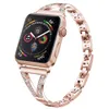 Edelstahlarmband für Apple Watch Ultra 49mm Band 41mm 45mm 44mm 40mm Luxus Diamant Armband Armband iwatch Bänder 8 7 6 se 5 4 3 2 1 42mm 38mm