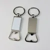 Sublimation porte-clés blanc pendentif ouvre-bouteille en métal créatif en forme de coeur transfert de chaleur porte-clés cadeau fournitures porte-clés