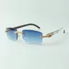 622S UET Diamond Okulary przeciwsłoneczne 3524012 z naturalnymi mieszanymi szklankami rogu bawołów soczewki 3.0 grubość