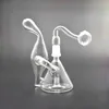 Glass Tornado Bong Hookahs Recycler Oil Rigs Smoking Pipes Chicha Water Beaker bong With 14mm banger nail and glass oil burner pipe