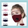 Organização de limpeza de designer Home Home GardenMask Dust com Vae Breathing Shield Algodão Máscaras de algodão Respirador Anti nevoeiro Haze FAC adulto