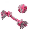 Double Knot Chew Rope Toys Dog Puppy Cotton Chews Toy Durable Braided Bone 17-28cm Funny Tool Pet Supplies