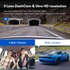 car dvr AZDOME 3 DVR Bulit-in GPS WiFi Front Inner Rear Tree Lens Car Dash Camera 4K+1080P Dual Channel IR Night Vision