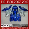 OEM FALTINGS FOR YAMAHA FJR-1300 FJR 1300 A CC FJR1300 07 08 09 10 11 12 MOTO Body 108NO.36 FJR-1300A الأزرق الفضي 2008 2009 2009 2012 2012 FJR1300A 01-12 BodyWork Kit