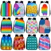 Fidget Backpack Rainbow Tie Dye Sensory Decompression Toy Push Bubbles Bag Purses Kids Adult Shoulder Bags Silicone Handbag Tote Christmas02xm