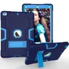 3 W 1 Silicon PC Full Body Case na wstrząsy Hybrydowy Robot Heavy Duty Kids Bezpieczna Chropowata Pokrywa Kiszka na IPAD MINI 2 5 6 MINI6 PRO AIR 4 AIR4 10.9 11 7 8 10.2 2021 10.5 9.7