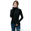 Women Pullover T-shirt Half High Collar Bottomed Shirt Long Sleeve Foreign Style Versatile Shirts For Autumn And Winter