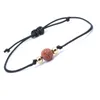 10mm Färgglada Svart Vit Lava Stenpärlor Lover Par Armband Justerbar Rope Wristband Essential Oil Diffuser Smycken Gift