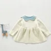 Bebê de malha bebê outono inverno de tricô meninas roupas camisola vestidos de festa festa vestido 210417