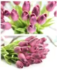 Latex Tulips Artificial Pu Flor Bouquet Real Touch Para Casa Decoração Casamento Decorativo Flores Opção