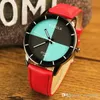 Woman student fashion watch Simple Quartz Wristwatch sportscar style Red White Black PU band girl Casual sports watches unique Gift clock