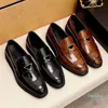 Fashion Man Dress Shoes Triangle Casual Designer Party Loafers Businessmen Formal Shoe Anti-Slip Sole