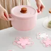 Mjuka Sakura Coaster Pads Bordsskål Pottmugg Mats Kök Kontor Anti-Skid Tea Cup Värmebeständig placemat för matbord T2i51848