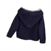 Lawadka Knitted Sweater For Girls Boys Hooded Cardigan Coats Navy Blue Children's Outerwear Bear Cartoon Kids Clothes Winter Y1024