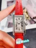 뜨거운 유명한 브랜드 정품 가죽 손목 시계 여성 쿼츠 아메리카인지 시계 사각형 시계 기하학 레이디 로마 뉴 맨 다이얼 시계 AAA +