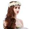 Dekorativa Blommor Kransar Kron Bröllop Bridal Rose Cloth Imitation Flower Headdress Tjejer Kronor HHH005